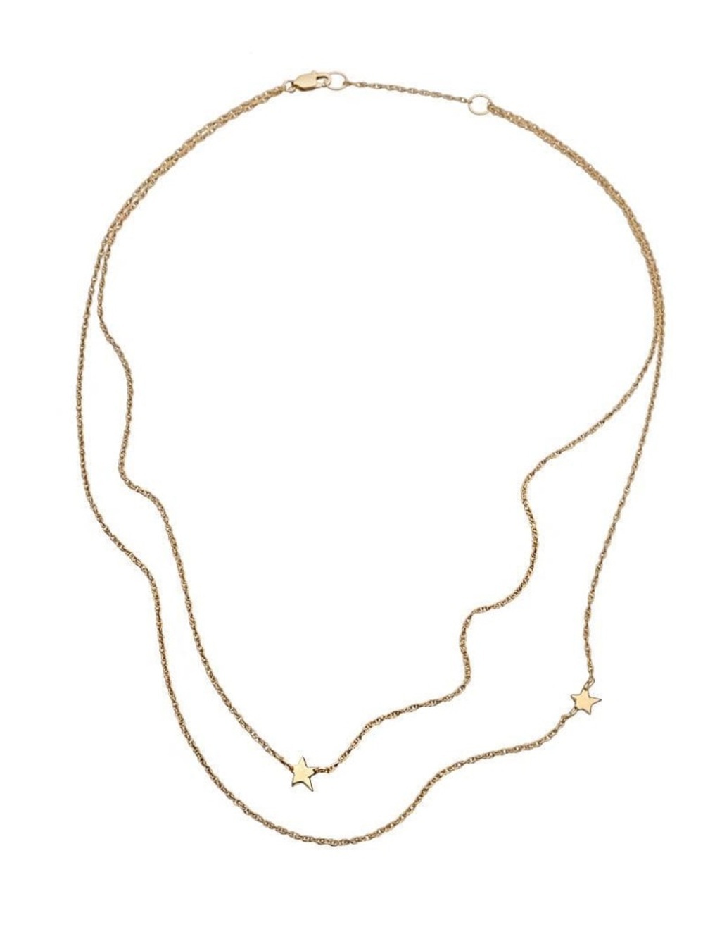 🌻NEW w/tag Jennifer Zeuner Jewelry Gold Star Double Necklace